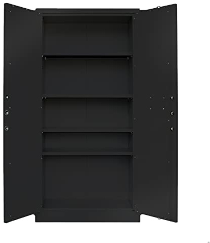 Schrank & Stuhl Sicherheitsschrank | Feuerschutzschrank | Dokumentenschrank 195x95x55, Schwarz