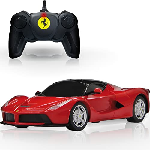 JAMARA 46875 Ferrari LaFerrari RC Car Auto ferngesteuert 1:24 2,4GHz Modell offiziell lizenziert detailgetreu (Ferrari LaFerrari Rot)