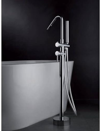 IMEX - Rubinetto vasca esente - monocomando bagno - doccia a pavimento - rubinetteria bagno - rubinetto per vasca da bagno - SERIE CORCEGA BBECO1 Cromo