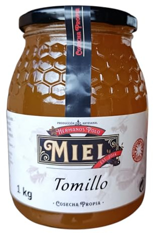 Miel de Tomillo - Natural, Cruda, Artesanal-Directamente del Apicultor-Recolectada en Teruel, Aragón, España. (1000 gr)
