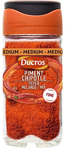 DUCROS Piment Chipotle - Épice fumée 100% naturelle pour une saveur authentique - 46g - Parfait pour les plats mexicains et BBQ - Lot De 3 - Vendu Par Lot