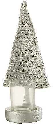 J-LINE - Kaarshouder Kerstboom Poly Zilver Large