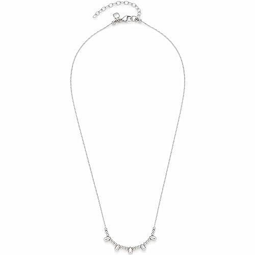JEWELS BY LEONARDO Halskette Ciao Amalia • Venezaner-Kette aus silberfarbenem Edelstahl • aufgefädelte Perlen und Tropfen • 42-47 cm Länge, Schmuck Geschenk für Frauen • 023300