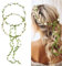 Andibro Bandeaux Fleur Couronne Guirlande, 2pcs Floral Couronne Boho Bandeau Rose Ruban de Feuille Bandeau pour Filles Mariage Festival Cheveux Accessoires (Blanc + Jaune)