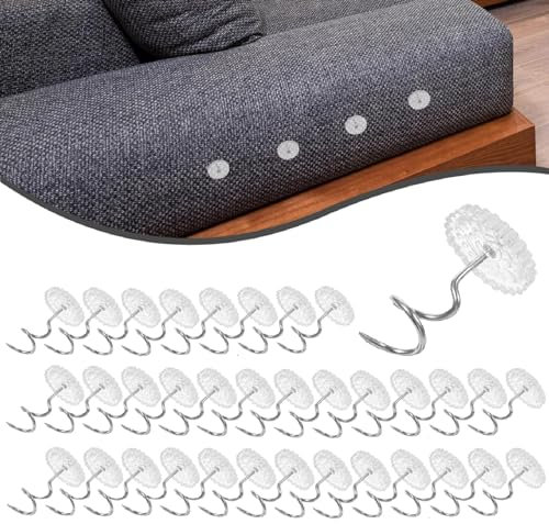 Perni a Torsione Divano, Chiodi a Spirale Divano, Twist Pins, 100PCS Perno Fisso per Divano Perno Intrecciato Antiscivolo Chiodi per Tappezzeria per Decorazione Riparazione Divano Chair