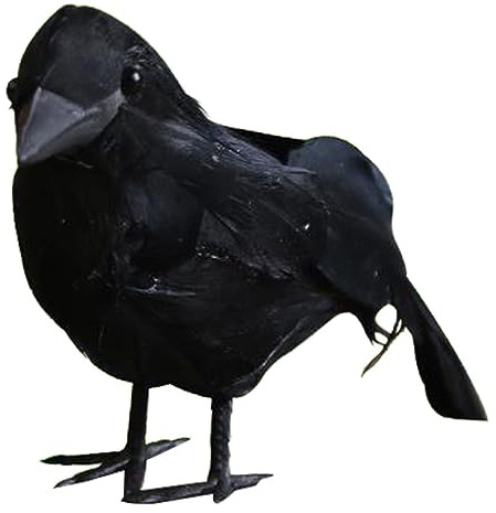 RORPOIR Halloween Dekoration Krähen Figurine Künstliche Schwarze Krähe als Tisch Ornament für Halloween Party Geisterhaus Requisite Realistische Deko Schwarzes