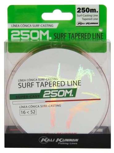 Kali-Kunnan Surf - Línea de pesca cónica, 250 metros de longitud x 0,16-0,52 mm