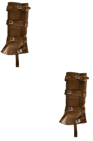Perfeclan Piraten-Stiefel-Überzieher, Überzieher für Stiefel, neuartig, mittelalterliche für Halloween, Braun