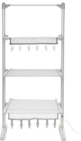 PIFCO 3 Tier Heated Clothes Airer - Electric Clothes Dryer with 36 Heated Bars, Foldable and Energy-Efficient Heated Drying Rack for Indoor Use, Holds Up to 30kg, Quick-Drying Laundry Solution