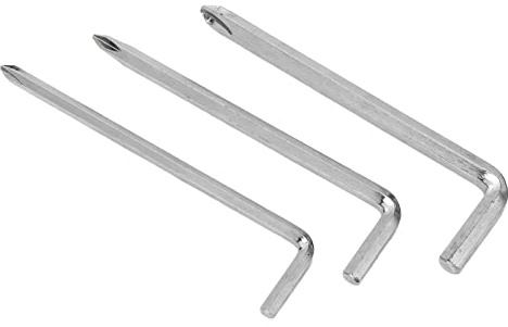 Tournevis à Angle Droit, à 90 Degrés, Jeu de 3 Tournevis à Double Usage, Tournevis coudé de Type L, Tête Hexagonale Cruciforme en Acier à Tête Double, Tournevis à Angle