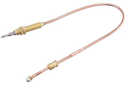 HENDI Thermoelement, universal, für Gasgeräte und Gasgrills, mit Fühlerspitze, Befestigungsmuttern, Thermocouple, (L)319mm, Kupfer, Messing