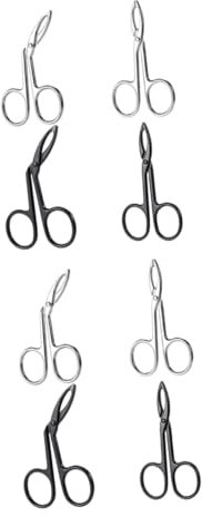 PACKOVE 8pièces Pinces à Épiler Acier Inoxydable Pour Sourcils Ciseaux De Modelage Outils Portables Courbés Et Droits Parfaits Pour Épilation Soin Des Sourcils