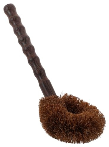 FRCOLOR Solid Wood Pot Brush for Kitchen Sink Brushes Wood Handle Cleaning Tool for Dishes and Pots