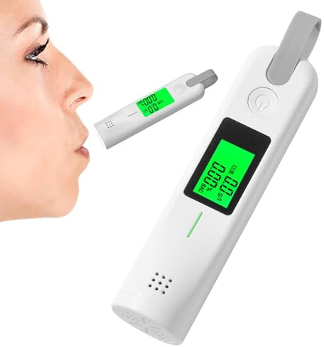 Alcohol Breathalyzer Tester – High Accuracy LED Display | Portable Digital Breath Detection Pen with Backlight, Rechargeable USB Device for Personal Safety, Driving Test, Workplace Security Check