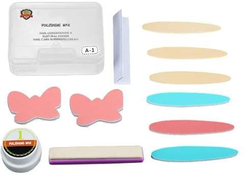 Kit Lucidatura Unghie Riparatrice E Rinforzante Manicure | Buffer Per Lucidatura Unghie A Ideale Per Donne Signore Professionisti Domestico Salone Studio Bagno E Soggiorno