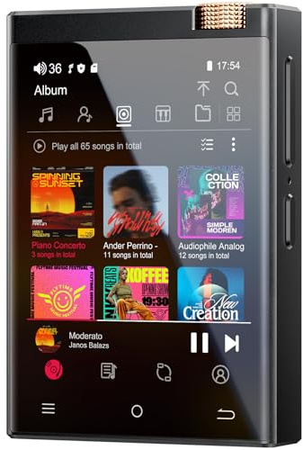HiFi MP3 Player, Oilsky 80GB Spotify MP3 mit Bluetooth und WiFi, 2,8'' verlustfreier DSD High-Fidelity Digital tragbarer Audio Musik Player (Android 9.0)
