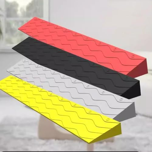 OPOLDBDMAC Rampa Soglia 1cm Altezza, 100cm Larghezza Rampa Di Ingresso Antiscivolo Per Porte, Bagni Per Sedie A Rotelle, Scooter, Deambulatori E Sedie Elettriche(Red,2.1 Rise/5.5cm)