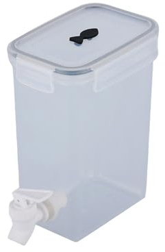 Wasserspender 2L Kunststoff mit Hahn Getränkespender Fruchteekanne Camping Mehrfarbig