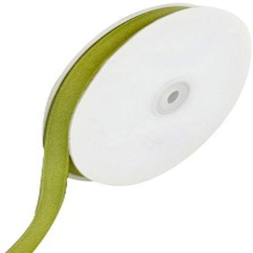 Creative Ideas Solid 3/8-Inch Grosgrain Ribbon, 50-Yard, Moss Green