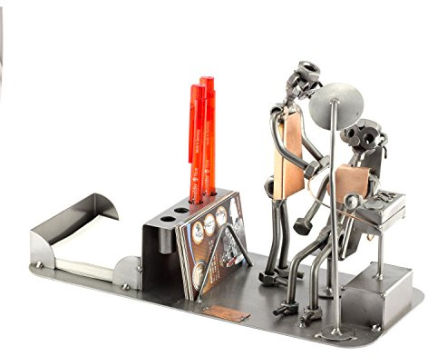 Steelman24 Schraubenmännchen Zahnarzt Büro Organizer | Made in Germany,Handarbeit,Geschenkidee,Stahlfigur,Metallfigur,Metallmännchen