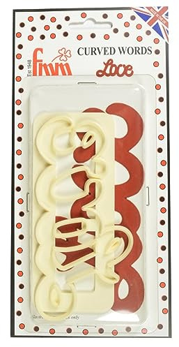 FMM Sugarcraft Fondant Icing Cutter-Curved Words - Love