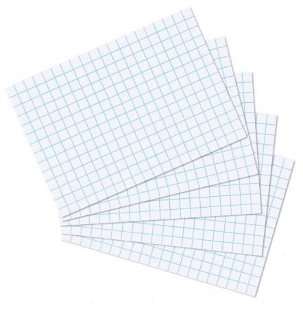 Karteikarten von Herlitz in DIN A8, weiß, kariert (800 Stück)
