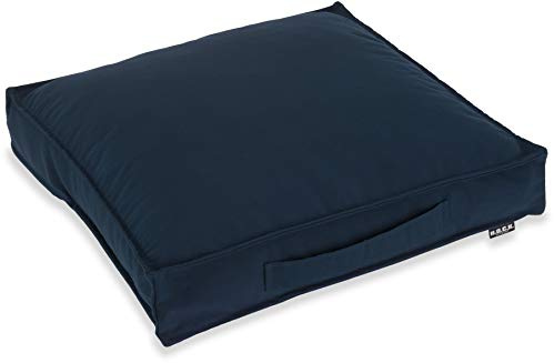 H.O.C.K. Matratzenkissen Outdoor Classic Uni Bodenkissen (50x50x10cm, Navy-blau Sun)