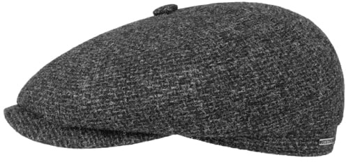 Stetson Hatteras Shetland Wool Flatcap Schiebermütze Herren Baumwolle gefüttert Herbst Winter
