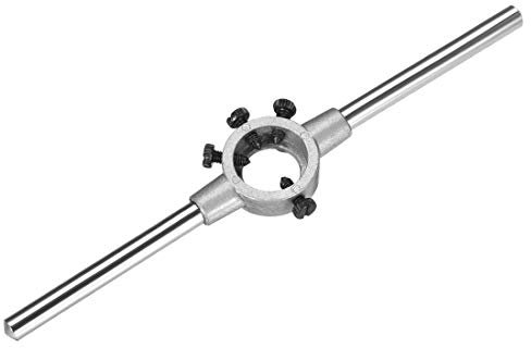 sourcing map Schneideisen Griff Schraubenschlüssel metrischer runder Matrizenhalter 20mmx7mm M4-M6