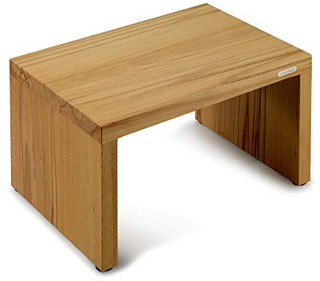 moritzhome Schemel Kernbuche gedämpft, Multifunktionspodest, Massivholzhocker