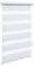 OBdeco Doppia tenda a rullo, fissaggio senza fori, larghezza 40 cm x altezza 130 cm, larghezza tessuto 36 cm, colore bianco, trasparente e oscurante
