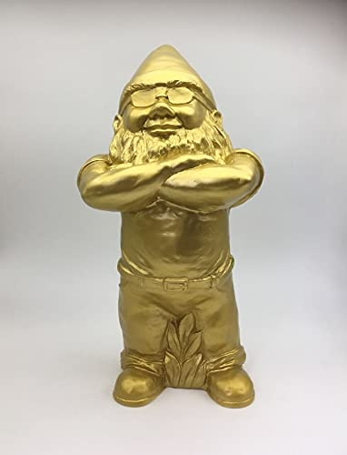 Sparfroh Gartenzwerg Türsteher der Coole in Gold - Limitierte Auflage - Sonderedition