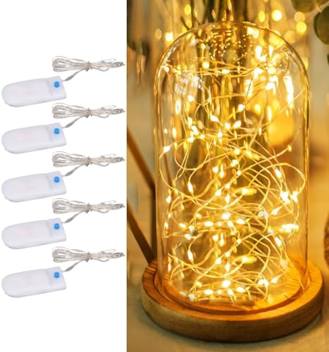Puppenhaus Mini LED Lichter, 5 Stück Romantische Warmweiß Kleines Licht DIY Kinder Rollenspiel Spielzeug für Puppenhaus Dekoration