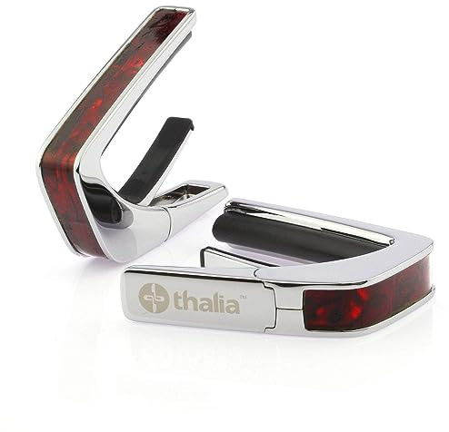 Thalia Exotic Shell Series Kapodaster mit Chrom-Finish und Crimson Paua Einlage