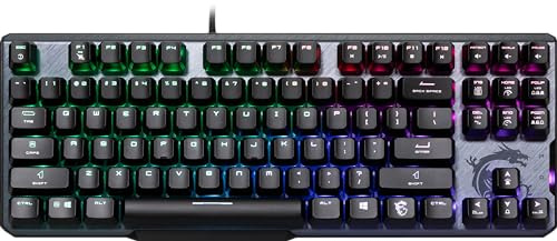 MSI Vigor GK50 Elite TKL LL US Teclado mecánico RGB para juegos con interruptores Kahil Blue
