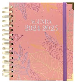Schülerkalender 2024-2025, Serendipia, Tag- und Jahresplaner, Premiumeinband, Jahresplaner mit 1 Tag pro Seite und Monatstrennern, Größe 2,5 x 17,5 x 21,5 cm Sweetcolor