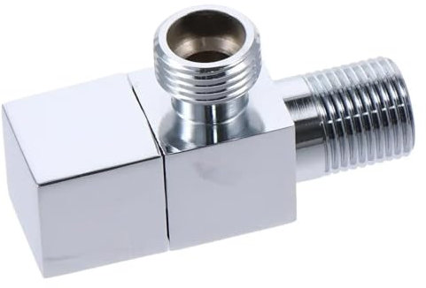 ORBQVSBG Auslasswinkel Dusche 1/2 Zoll Einlass 3/8 Zoll Absperrventil Absperrventil NPT Badezimmer cuicui