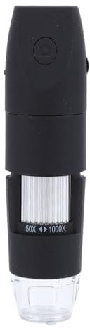 ASHATA USB Mikroskop, 1080P 1000 fache Vergrößerung, Kabelloses Digitalmikroskop, 2 MP Hochauflösende Kamera, für Elektronische Reparatur, Schmuckidentifikation, Schönheit (Black)
