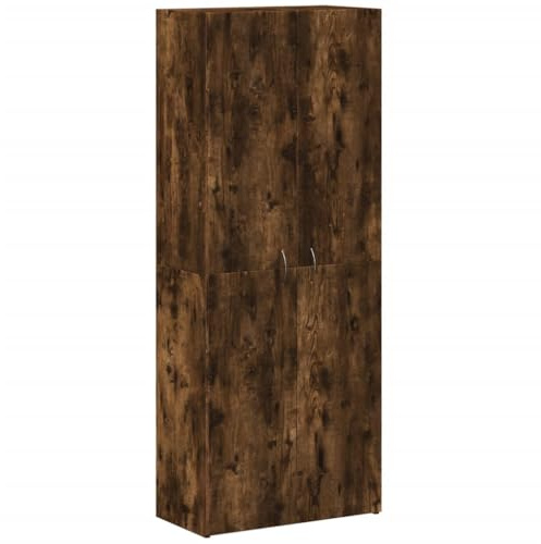 vidaXL Armoire de classement chêne fumé 60x32x153 cm Bois d'ingénierie, Armoire à dossiers, unité de Rangement, Armoire de Rangement de Bureau