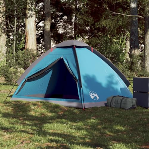 Homgoday Kuppel-Campingzelt 2 Personen Kuppelzelt Familienzelt Trekkingzelt Gartenzelt Wasserdicht Zelt für Camping Reise Trekking Blau Wasserdicht