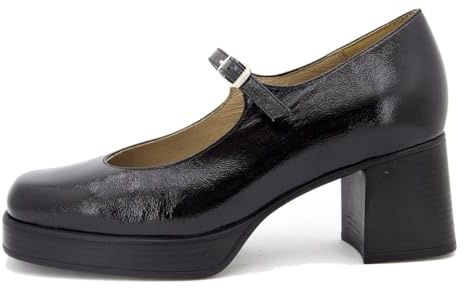 PieSanto - 245493 Mary-Jane Lackleder schwarz für Damen, Schwarz 37139, 38 EU