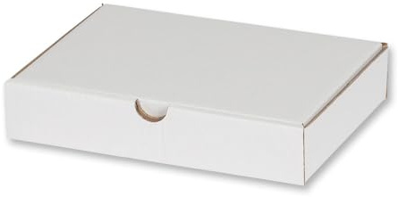 Klappschachtel Flatpak, Versandkarton, Wellpappe, Weiß, 430 x 310 x 40 mm, 50 Stück