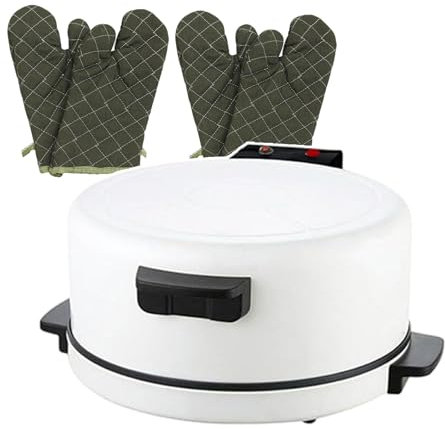 forplubossmmp Forno Elettrico per Pizza E Mini Macchina per Il Pane, Cuoci Pizza da Banco 2000W Controllo del Calore, Forno per Pizza Professionale 11,8/30 Cm Piastra Rotonda per Uso Commerciale