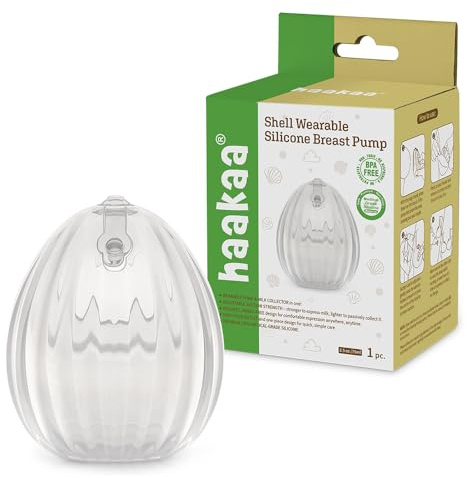 haakaa Tragbare Silikon-Milchpumpe – freihändige Silikon-Milchpumpe – Passive Muttermilch-Auffangbehälter für Neugeborene – wesentliche Produkte für das Stillen (75 ml)