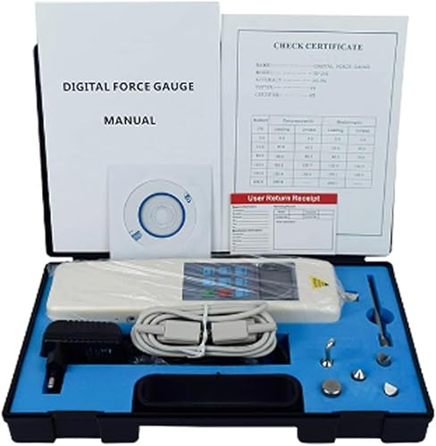 YFYIQI Digital Push Pull Gauge 50000N 5000KG 11000Lb Force Gauge with Peak Load Value 50KN/5K kg/11KLb Load Division Value 0.1kN/0.001kKg/0.001kLb