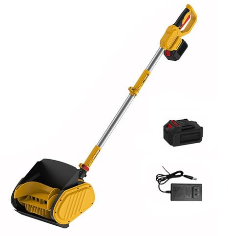 Spazzaneve Flessibile con Distanza Di Lancio Di 20 Piedi, Pala Da Neve Elettrica Portatile, Soffiatore Di Neve Compatto e Leggero per Patio, Terrazza, Vialetto(One Battery)