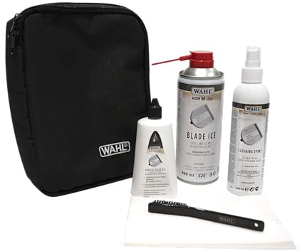Wahl Klingenpflege-Set, Reinigungsset für die Klingenpflege | Klingenöl, Reinigungsspray, Blade Ice, Pflegeset für Klingen, für Haarschneidemaschinen- und Trimmerklingen, entfernt Schmutz