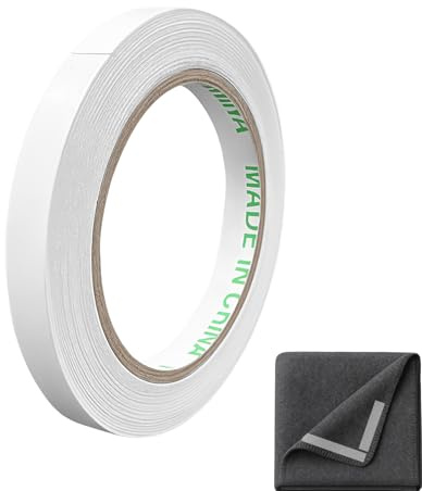 Quvxzy Ourlet Thermocollant 1.2cm x 30m, Ourlet Facile Sans Couture,Ruban Adhésif Double Face en Tissu,Bande Thermocollante pour rideaux, pantalons, robes,Tissus