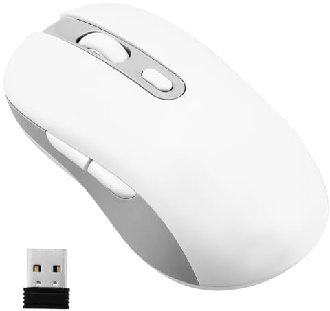 DIYEAH Souris 800/1200/1600 Dpi pour Ordinateur Portable Rechargeable sans Fil Plastique Légère Capteur Optique pour Bureau et Déplacements