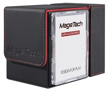 Mage Tech Adventurer [Paragon] Commander Kit - Avatar Halter + Rucksack Würfelbox Snap-On Rückwand mit Life Tracker - MTG Commander/EDH - Schwarz/Rot